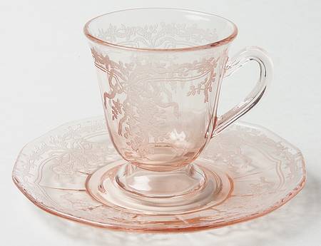 June Pink Demitasse Cup & Saucer Set