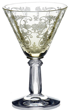 Minuet Yellow (Stem 6002, Yellow Bowl) Cordial Glass
