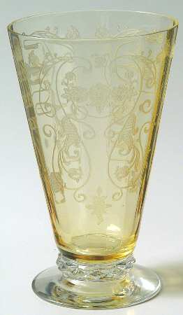 Minuet Yellow (Stem 6002, Yellow Bowl) 10 Oz Footed Tumbler