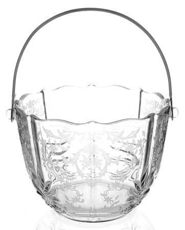 Navarre Clear Baroque Ice Bucket with Handle, No Tongs