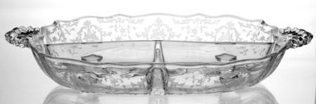 Navarre Clear 3 Part Handled Relish (Baroque Shape)