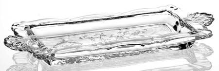 Navarre Clear Rectangular Handled Tray (Baroque Shape)