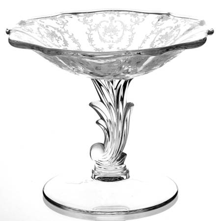 Navarre Clear 4" X 6" Baroque Shape Comport