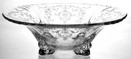Navarre Clear 11" 4-Toed Footed Bowl