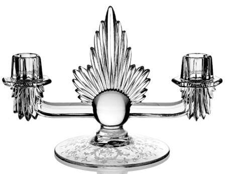 Navarre Clear Flame Double Candlestick