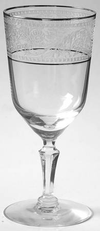 Renaissance (Stem 6111, Platinum Trim) Wine Glass by Fostoria