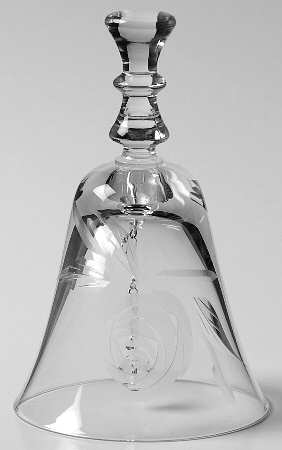Rose Bell Made From Wine Glass