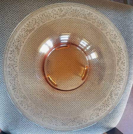 Royal Amber 12" 3-Toed Footed Bowl