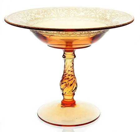 Royal Amber Round Compote (Height X Width)