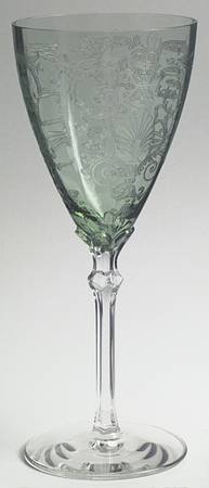 Versailles Green (No Trim) Water Goblet