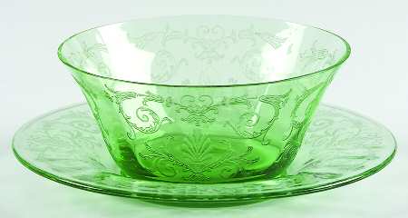 Versailles Green (No Trim) Finger Bowl & Underplate