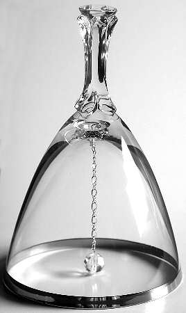 Wedding Ring Bell Made From Goblet