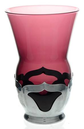 Farber Crystal (Chrome) 12 Oz Amethyst Flat Tumbler