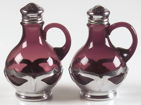 Farber Crystal (Chrome) 5874 Amethyst Shaker Set with Lids