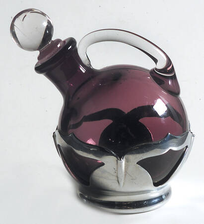 Farber Crystal (Chrome) Handled Cruet & Stopper
