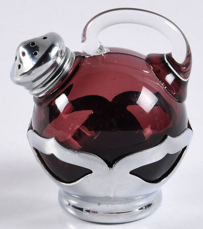 Farber Crystal (Chrome) 5450 Amethyst W/Clear Handle Shaker with Lid