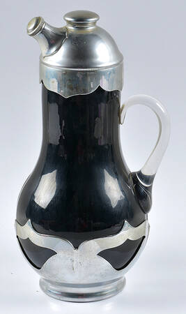Farber Crystal (Chrome) Ebony Cocktail Pitcher