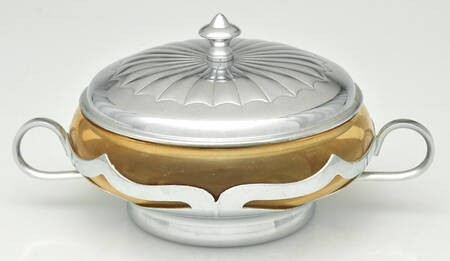 Farber Crystal (Chrome) Butter Dish