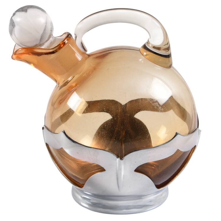 Farber Crystal (Chrome) Handled Cruet & Stopper