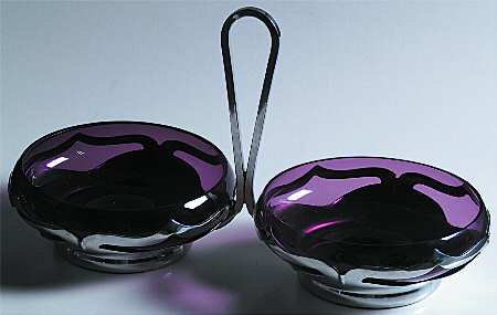 Farber Crystal (Chrome) Double Bon Bon with Metal Handle