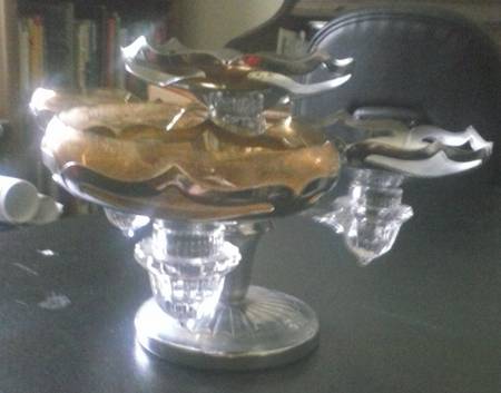 Farber Crystal (Chrome) (6 Piece) Lazy Susan Set (Glass & Farberware)