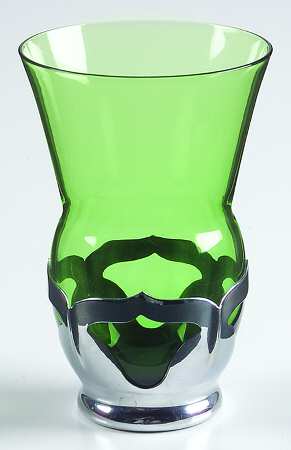 Farber Crystal (Chrome) 12 Oz Forest Green Flat Tumbler