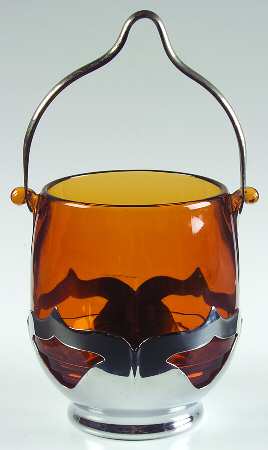 Farber Crystal (Chrome) Ice Bucket with Detachable Handle