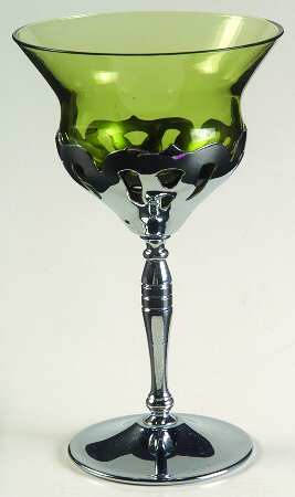Farber Crystal (Chrome) Forest Green Liquor Cocktail
