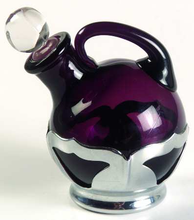 Farber Crystal (Chrome) Handled Cruet & Stopper