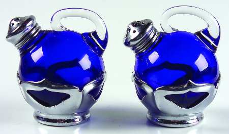 Farber Crystal (Chrome) 5450 Cobalt Shaker Set with Lids