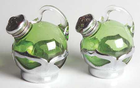 Farber Crystal (Chrome) 5450 Green Shaker Set with Lids