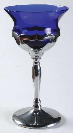 Farber Crystal (Chrome) Royal Blue Liquor Cocktail