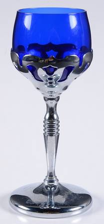 Farber Crystal (Chrome) Royal Blue Liquor Cocktail