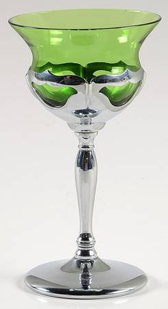 Farber Crystal (Chrome) Forest Green Liquor Cocktail