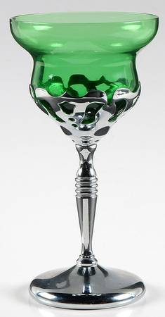 Farber Crystal (Chrome) Forest Green Liquor Cocktail