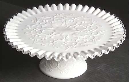 Silver Crest Spanish Lace Round Cake Stand by Fenton