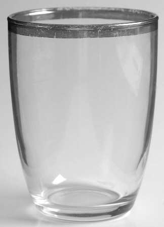 Danish Modern Platinum (Line T353, Platinum Trim) 11 Oz Flat Tumbler