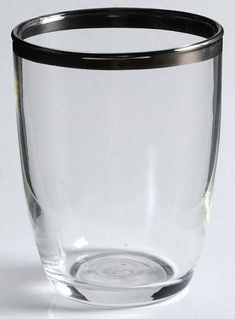 Danish Modern Platinum (Line T353, Platinum Trim) 6 Oz Flat Tumbler