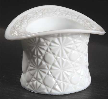 Daisy and Button Milk Glass Top Hat Topper