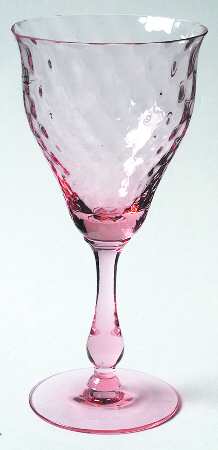 FRY1-4-PINK (DIAMOND OPTIC) Water Goblet
