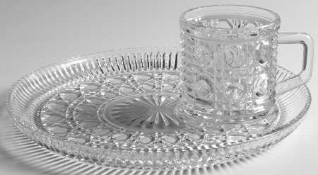 Windsor Clear Snack Plate & Cup Set