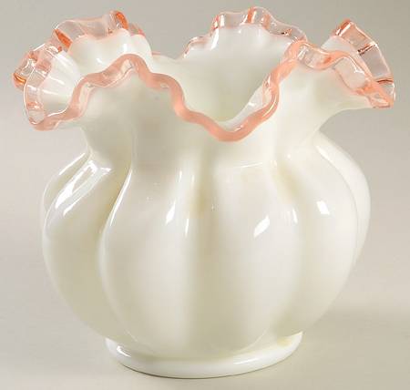 Rose Crest 5" Double Crimped Vase by Fenton