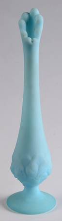 Blue Satin Bud Vase