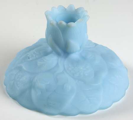 Blue Satin Water Lily Candleholder
