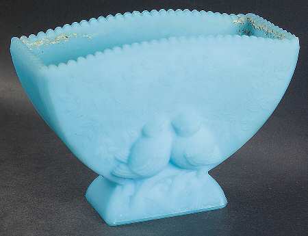 Blue Satin Flower Vase