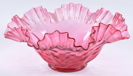 Diamond Optic Ruby Overlay (Cranberry) by Fenton