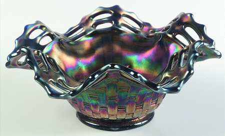 Basketweave with Open Edge Cobalt (Carnival) by Fenton