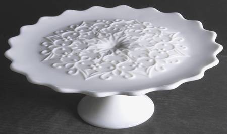 Spanish Lace Milk Glass (No Crest) by Fenton