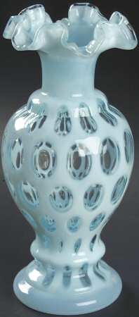 Coin Dot Blue (Opalescent) by Fenton