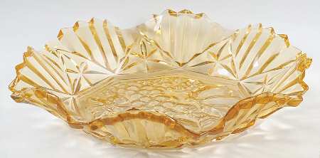 Pioneer Amber 11" Round Crimped Bowl